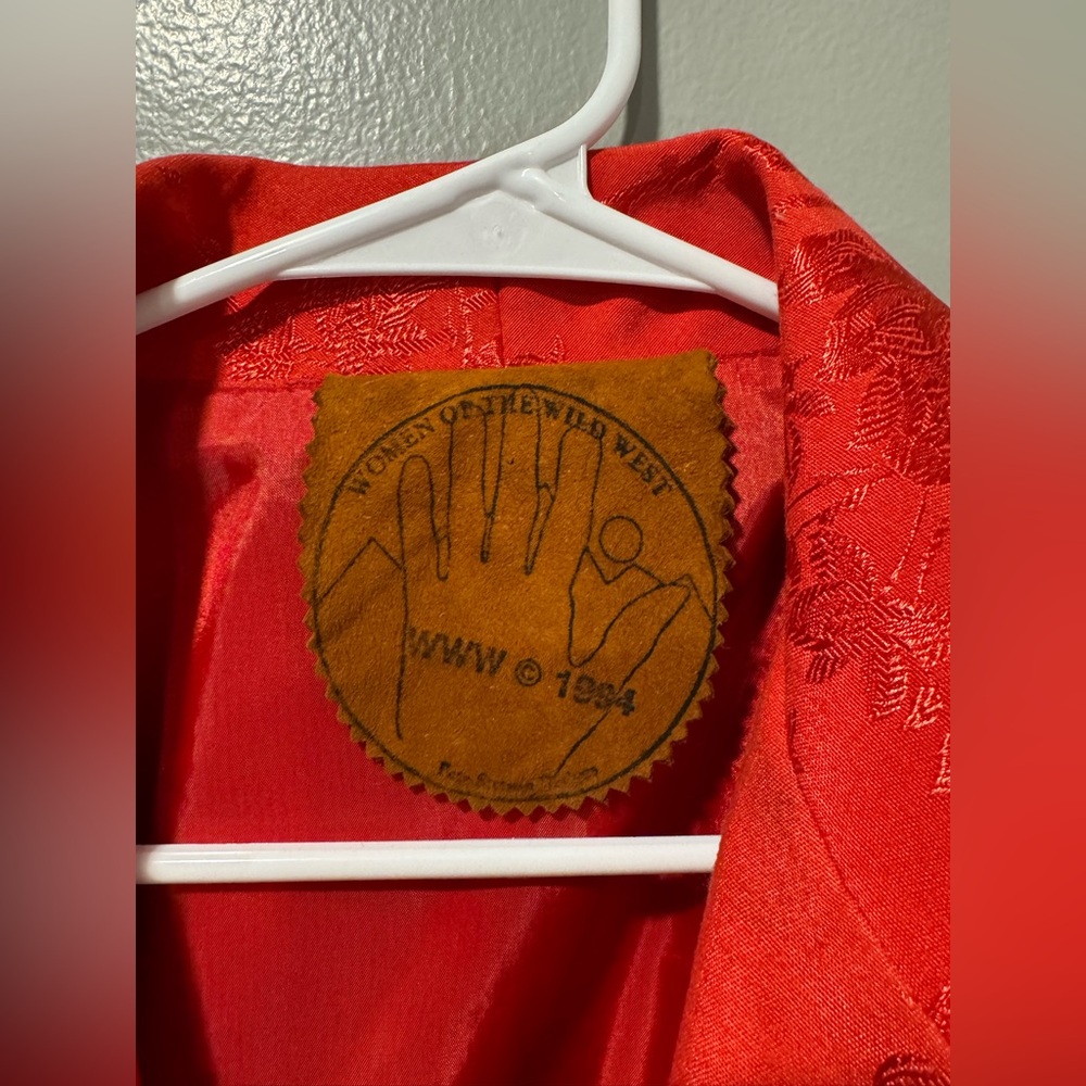 Women Of The Wild West Vintage Rare One Of A Kind Red Blazer Jacket Size Medium - Picture 2 of 4